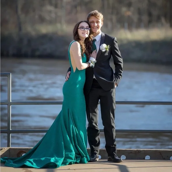Jovani | Dresses | Sparkly Green Jovani Prom Dress | Poshmark
